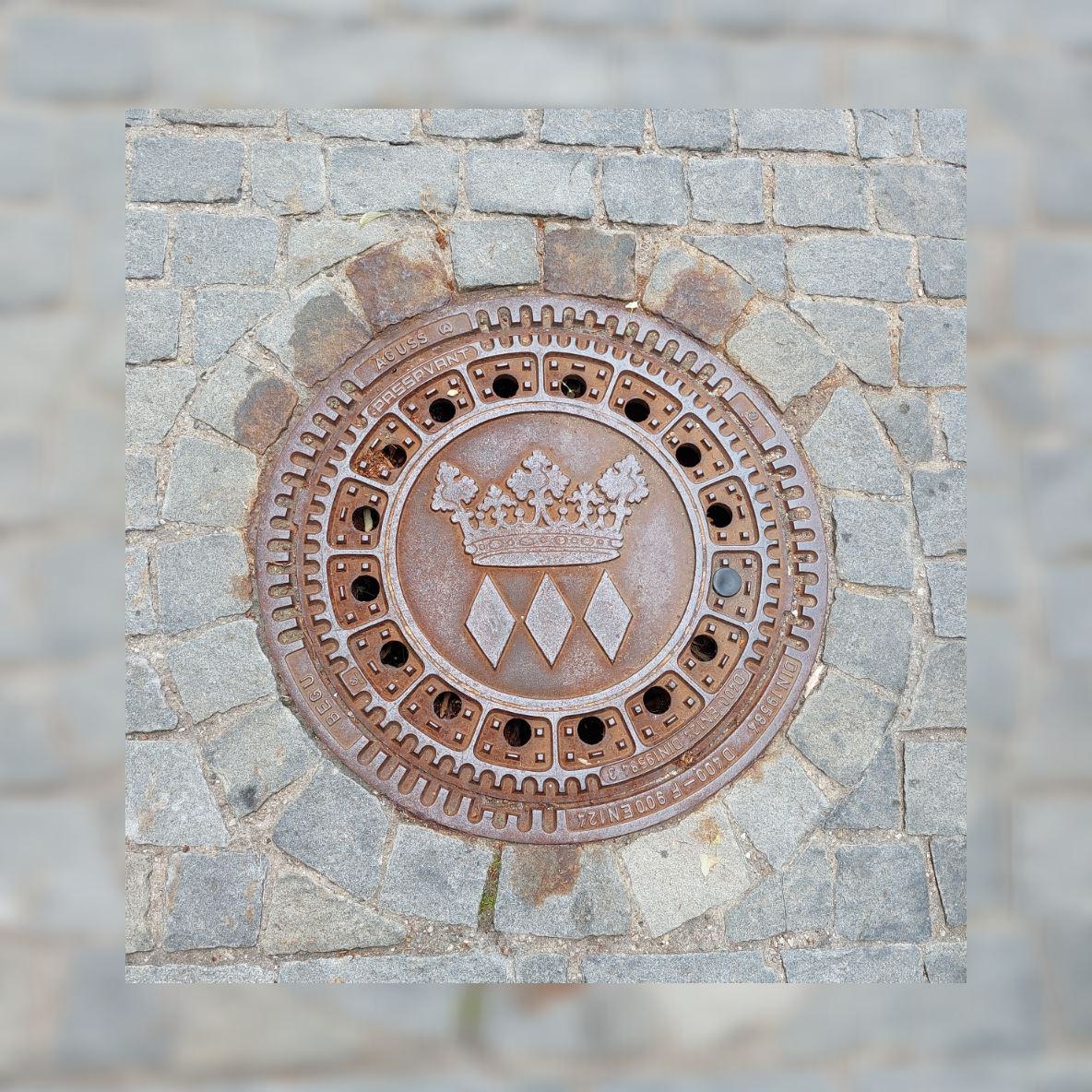 Ein Kanaldeckel mit Kallmünz-Wappen von Albert Scholz