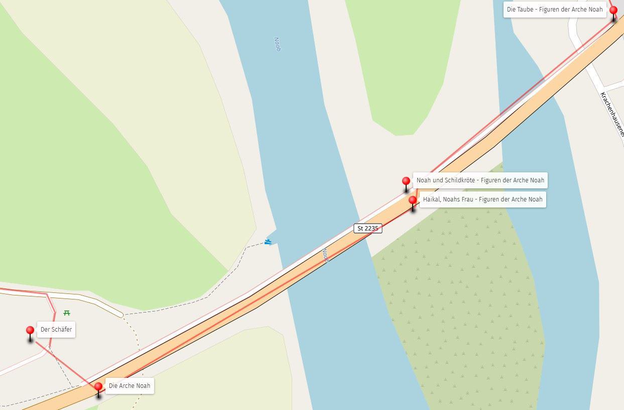 Skizze: auf der Naab-Brücke