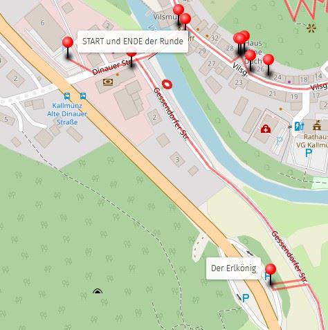Skizze: Endspurt vom Erlkönig zurück zum Startpunkt